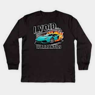 I void Warranties DIY Car Warranty ruined automotive Tee Kids Long Sleeve T-Shirt